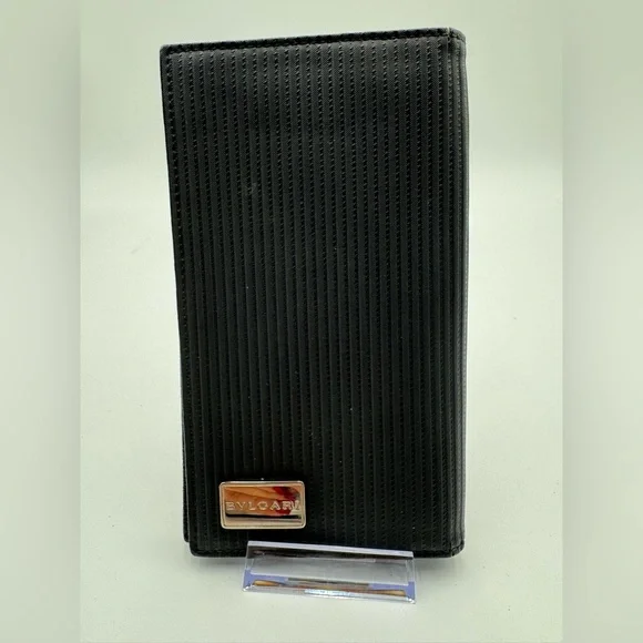 BVLGARI Black Leather Man Wallet